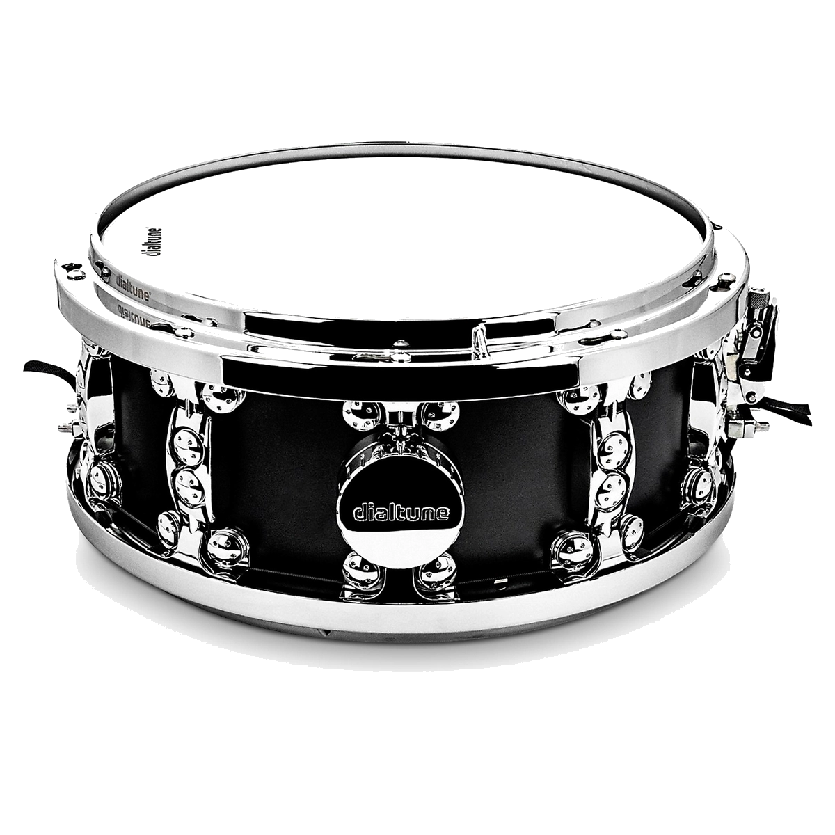 Matte black Dialtune snare drum
