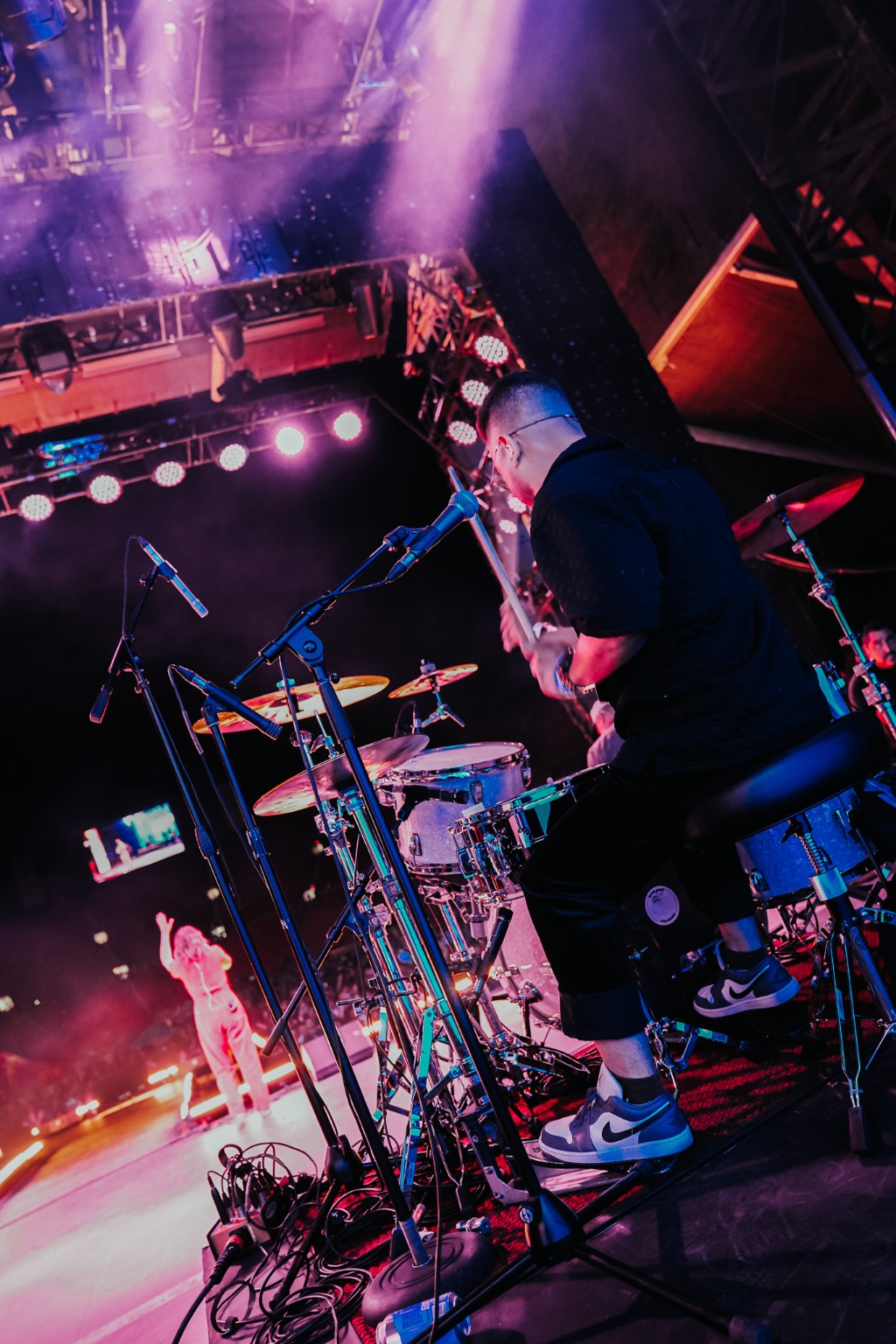 Side-stage view of Kevin Michael Chong performing at Hopefest 2026